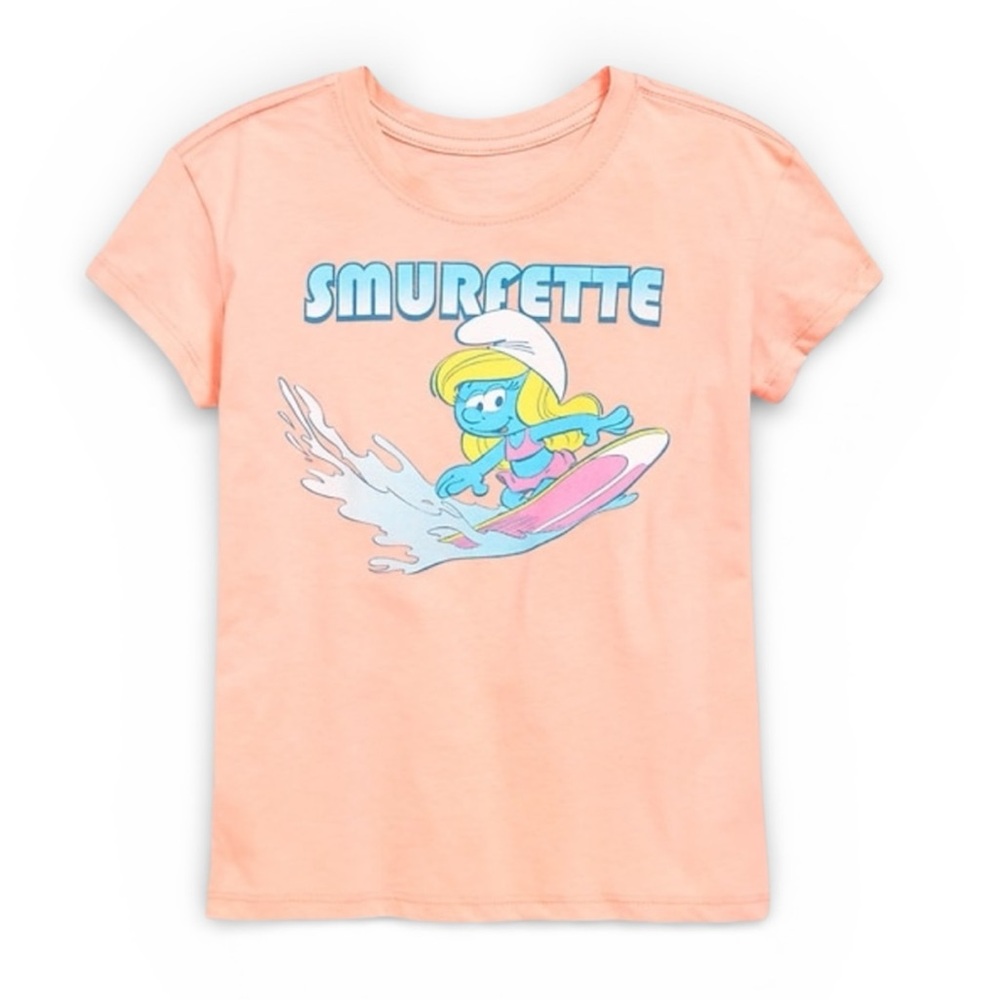 Kids The Smurfs "Smurfette" Surfing  T-Shirt - Size XL 14/16 - NWT